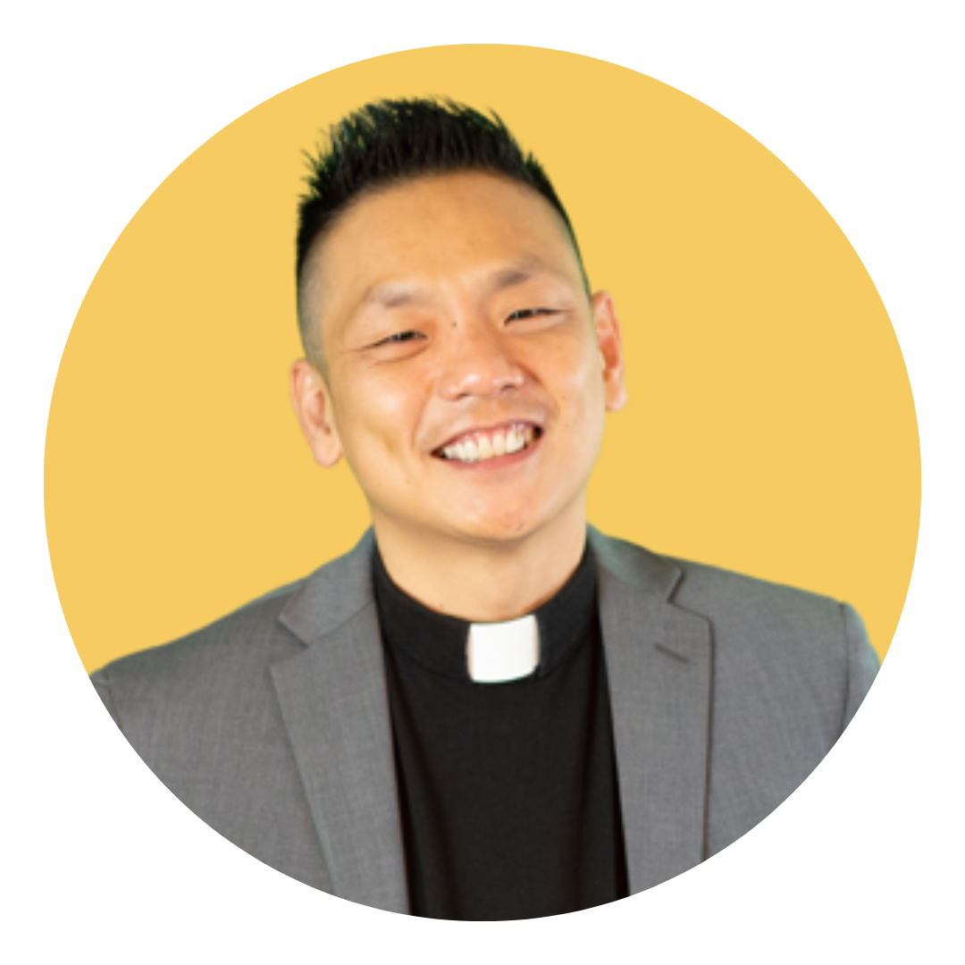 Rev. Joseph Yoo headshot on yellow background