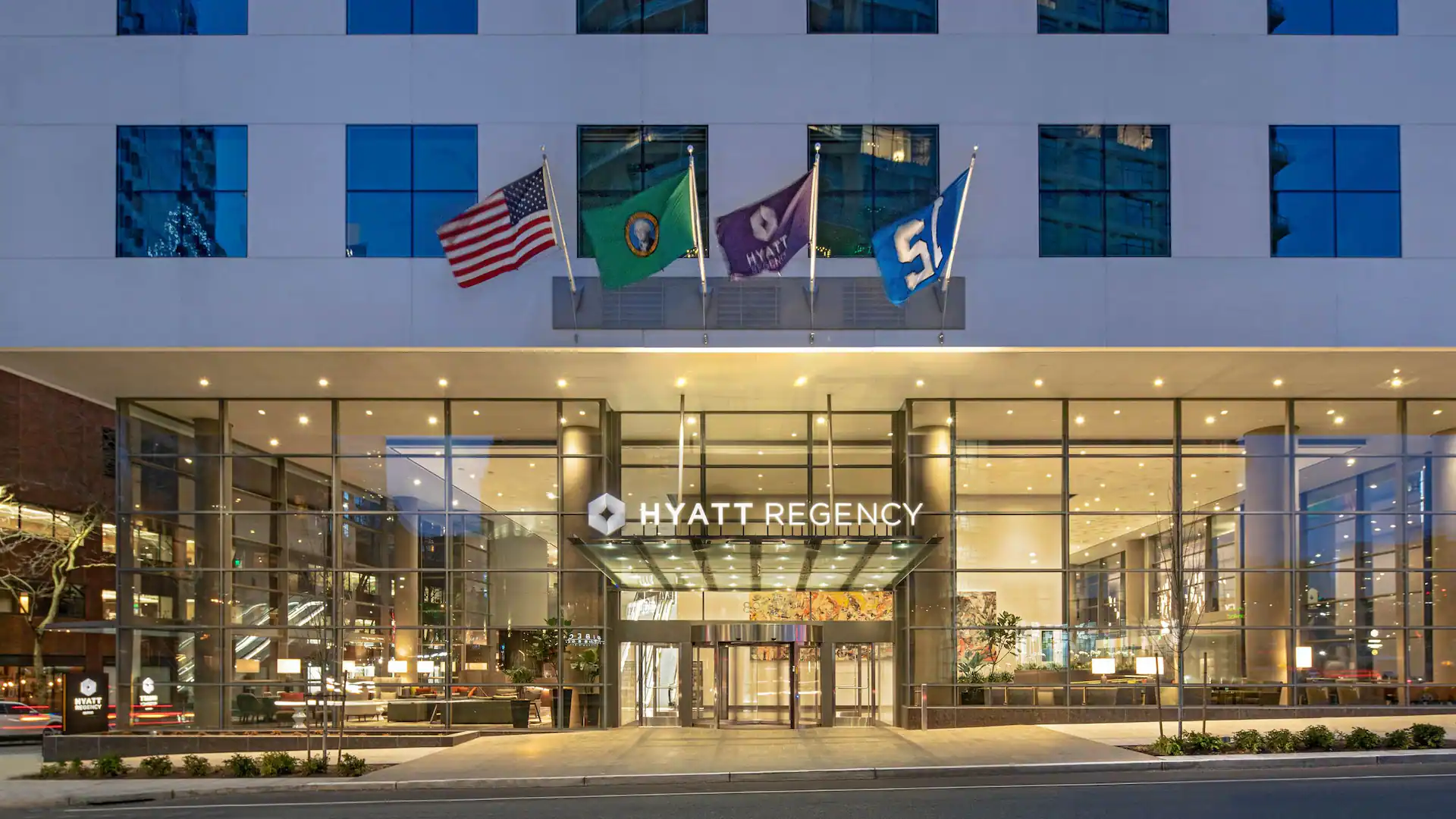 Front entrance of Hyatt