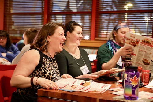 People eating dinner